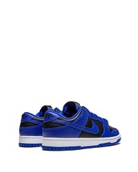 dunkelblaue Leder niedrige Sneakers von Nike