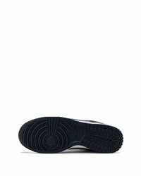 dunkelblaue Leder niedrige Sneakers von Nike