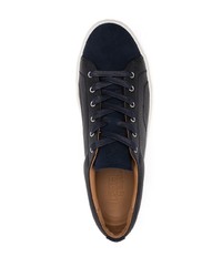 dunkelblaue Leder niedrige Sneakers von Polo Ralph Lauren