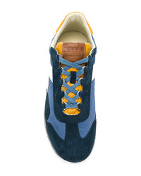 dunkelblaue Leder niedrige Sneakers von Diadora