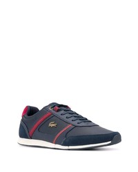 dunkelblaue Leder niedrige Sneakers von Lacoste