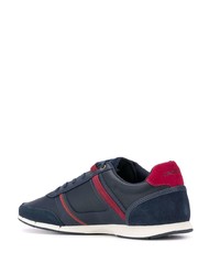 dunkelblaue Leder niedrige Sneakers von Lacoste