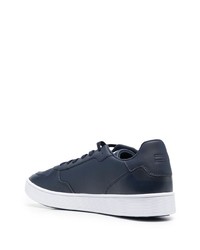 dunkelblaue Leder niedrige Sneakers von Tommy Jeans