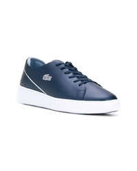 dunkelblaue Leder niedrige Sneakers von Lacoste