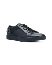 dunkelblaue Leder niedrige Sneakers von Calvin Klein 205W39nyc