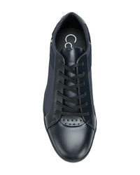 dunkelblaue Leder niedrige Sneakers von Calvin Klein 205W39nyc