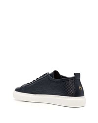 dunkelblaue Leder niedrige Sneakers von Henderson Baracco