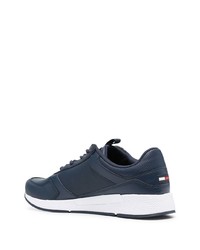 dunkelblaue Leder niedrige Sneakers von Tommy Jeans