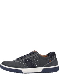 dunkelblaue Leder niedrige Sneakers von FRETZ men