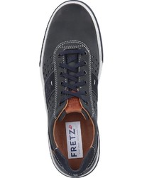 dunkelblaue Leder niedrige Sneakers von FRETZ men