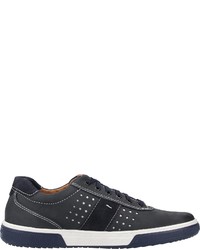 dunkelblaue Leder niedrige Sneakers von FRETZ men