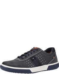 dunkelblaue Leder niedrige Sneakers von FRETZ men