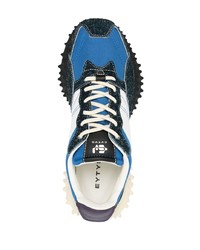 dunkelblaue Leder niedrige Sneakers von Eytys