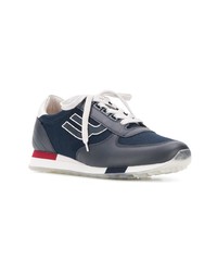 dunkelblaue Leder niedrige Sneakers von Bally