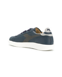 dunkelblaue Leder niedrige Sneakers von Diadora