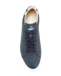 dunkelblaue Leder niedrige Sneakers von Diadora