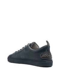 dunkelblaue Leder niedrige Sneakers von Jacob Cohen