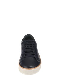 dunkelblaue Leder niedrige Sneakers von Geox