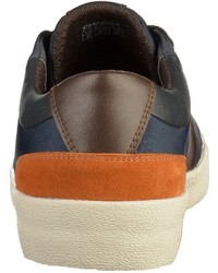 dunkelblaue Leder niedrige Sneakers von Geox