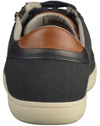 dunkelblaue Leder niedrige Sneakers von Geox