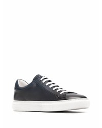 dunkelblaue Leder niedrige Sneakers von Doucal's