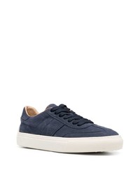 dunkelblaue Leder niedrige Sneakers von Tod's