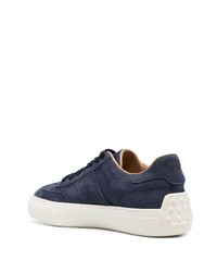 dunkelblaue Leder niedrige Sneakers von Tod's