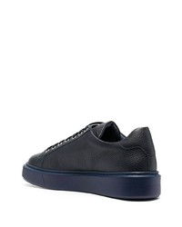 dunkelblaue Leder niedrige Sneakers von Philipp Plein