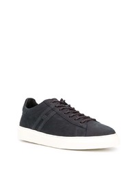 dunkelblaue Leder niedrige Sneakers von Hogan