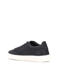 dunkelblaue Leder niedrige Sneakers von Hogan