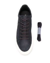 dunkelblaue Leder niedrige Sneakers von Hogan