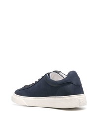 dunkelblaue Leder niedrige Sneakers von Hogan