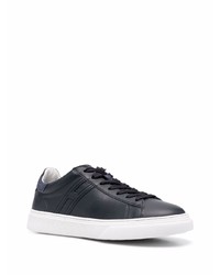 dunkelblaue Leder niedrige Sneakers von Hogan