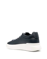 dunkelblaue Leder niedrige Sneakers von Hogan