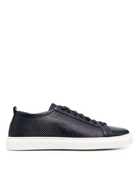 dunkelblaue Leder niedrige Sneakers von Henderson Baracco