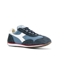 dunkelblaue Leder niedrige Sneakers von Diadora