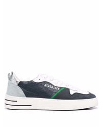 dunkelblaue Leder niedrige Sneakers von Hide&Jack