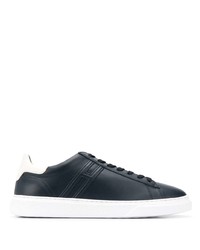 dunkelblaue Leder niedrige Sneakers von Hogan