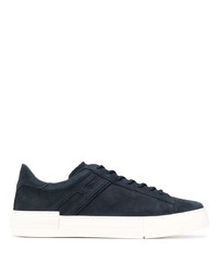 dunkelblaue Leder niedrige Sneakers von Hogan