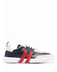 dunkelblaue Leder niedrige Sneakers von Hogan