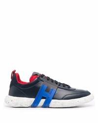 dunkelblaue Leder niedrige Sneakers von Hogan