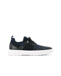 dunkelblaue Leder niedrige Sneakers von Hogan