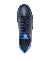 dunkelblaue Leder niedrige Sneakers von Philipp Plein