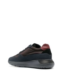 dunkelblaue Leder niedrige Sneakers von Hogan