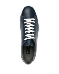 dunkelblaue Leder niedrige Sneakers von Philipp Plein