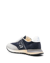 dunkelblaue Leder niedrige Sneakers von Premiata