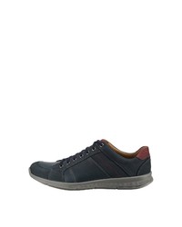 dunkelblaue Leder niedrige Sneakers von Jomos