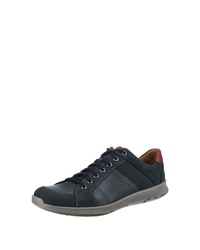 dunkelblaue Leder niedrige Sneakers von Jomos