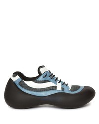 dunkelblaue Leder niedrige Sneakers von JW Anderson