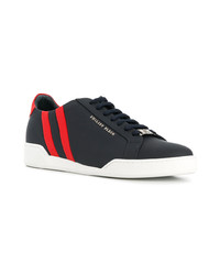 dunkelblaue Leder niedrige Sneakers von Philipp Plein